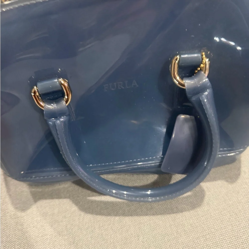 Furla Blue Jelly Handbag - Picture 4 of 5